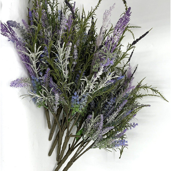 Artificial‎ Flowers Ashland Deluxe Lavender Mix Lot 9 Purple Pointsetta Wedding - Picture 2 of 3